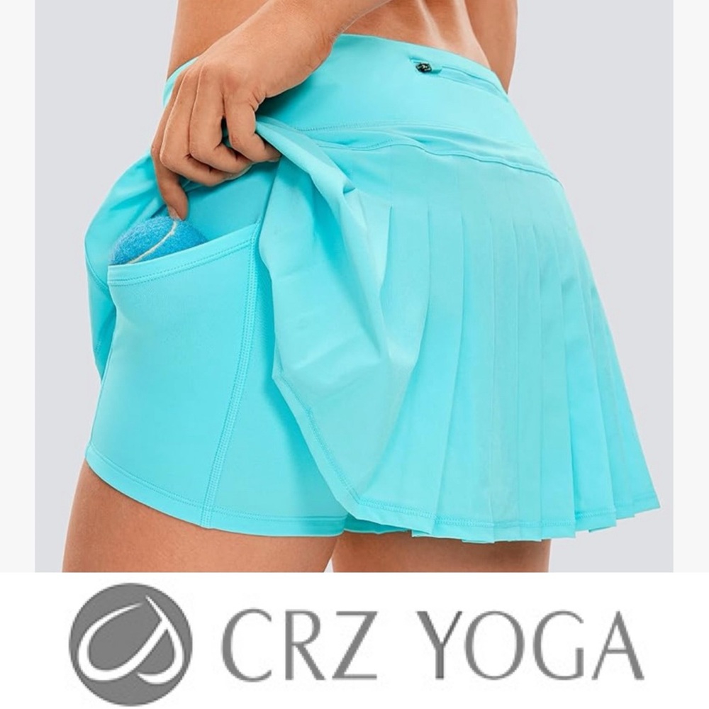 CRZ YOGA Aqua Tennis Skort NWOT